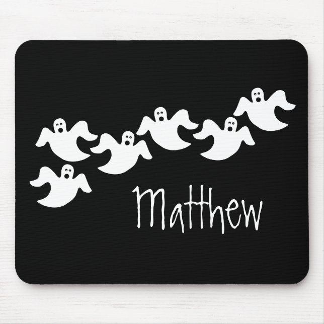Ghost Party Halloween Mousepad, Black Mousepad (Vorne)