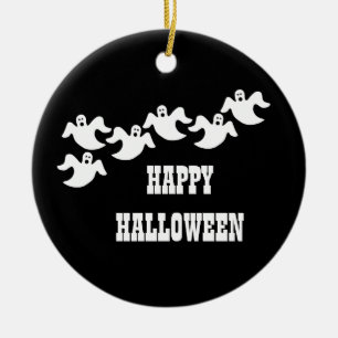 Ghost Party Halloween Ornament, Schwarz Keramik Ornament