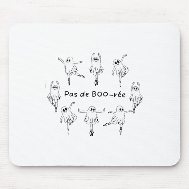 Ghost Pas De Boo-rée Ballet Dancer Spooky Hallowee Mousepad (Vorne)