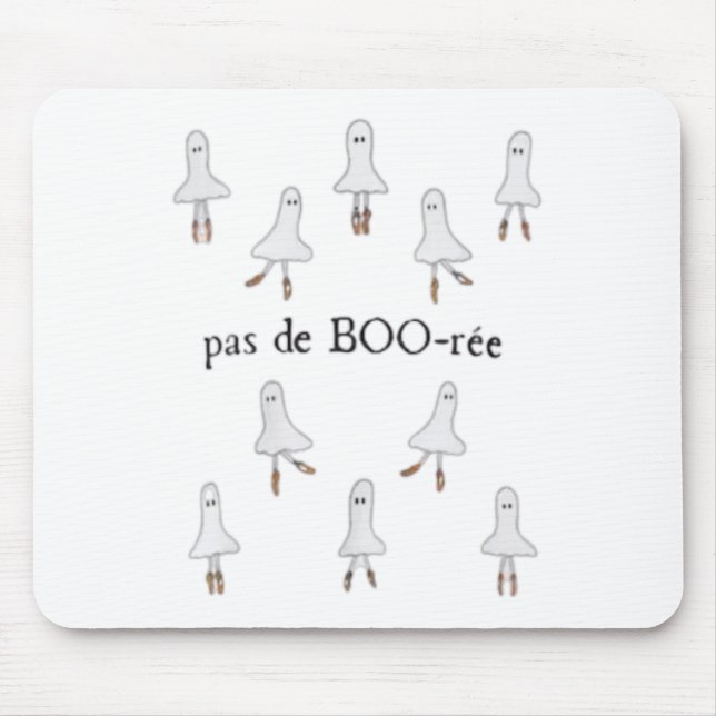 Ghost Pas De Boo-rée Llet Dancer Spooky Halloween Mousepad (Vorne)