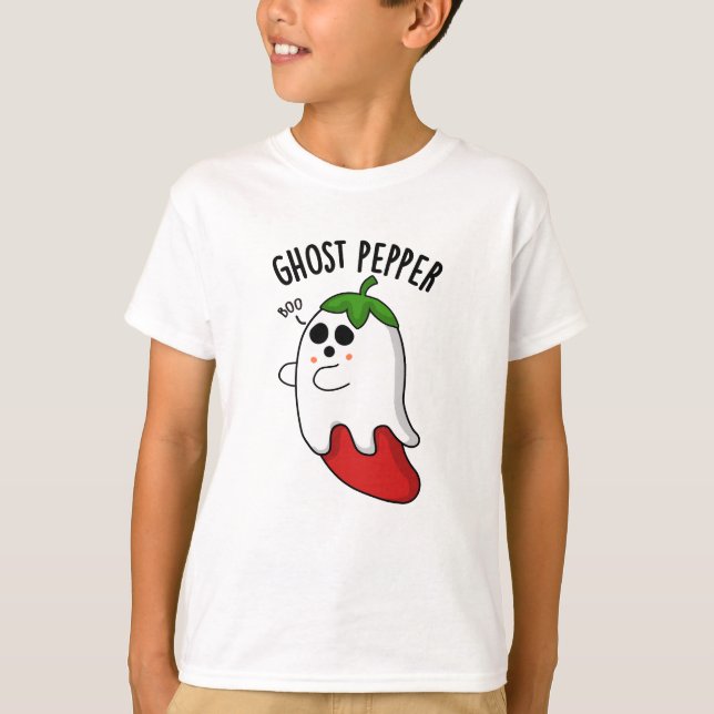 Ghost Pepper Funny Chili Pun T-Shirt (Vorderseite)