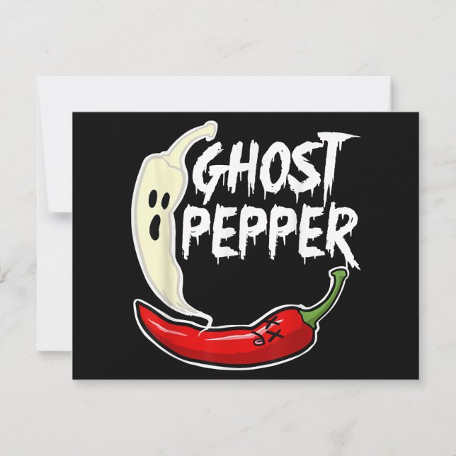 Ghost Pepper Funny Spicy Hot Halloween Ghost Peppe (Vorderseite)