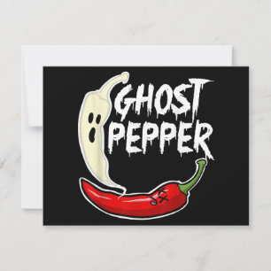 Ghost Pepper Funny Spicy Hot Halloween Ghost Peppe