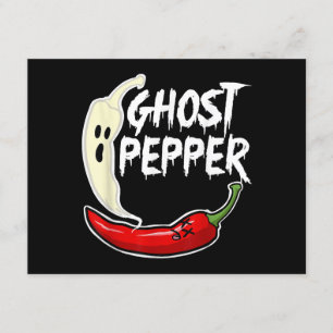 Ghost Pepper Funny Spicy Hot Halloween Ghost Peppe Begleitkarte