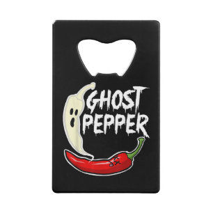 Ghost Pepper Funny Spicy Hot Halloween Ghost Peppe Geldbeutel Flaschenöffner