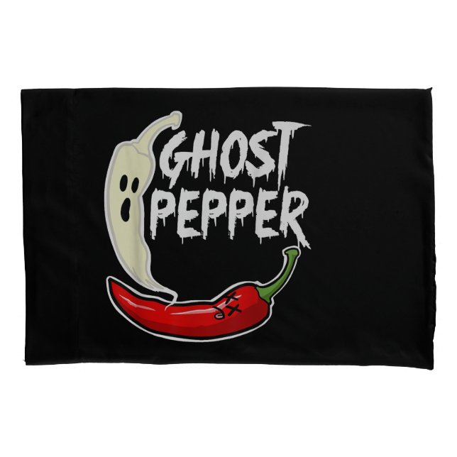 Ghost Pepper Funny Spicy Hot Halloween Ghost Peppe Kissenbezug (Vorderseite)
