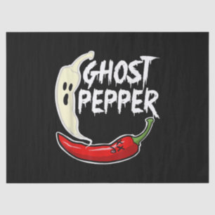 Ghost Pepper Funny Spicy Hot Halloween Ghost Peppe Seidenpapier