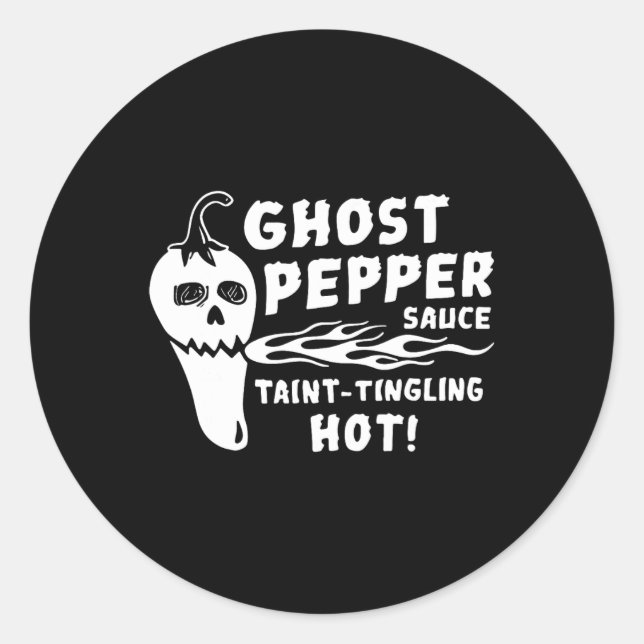 Ghost Pepper Sauce Taint-tingling Hot Runder Aufkleber (Vorderseite)