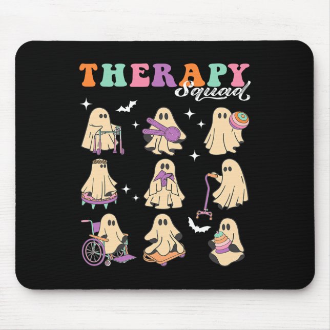 Ghost Physical Therapy Squad Slp Ot PT Team Hallow Mousepad (Vorne)