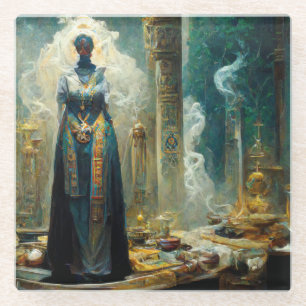 Ghost Priestess Fantasy Glasuntersetzer