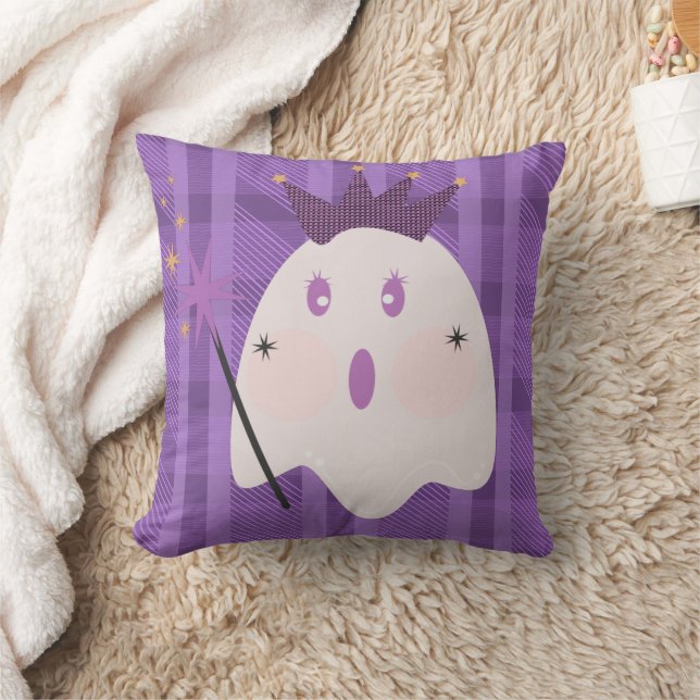 Ghost Princess Lila Kariertes Halloween-Kissen Kissen (Decke)