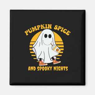 Ghost Pumpkin Gewürz Latte Fall Vibe Halloween Spo Magnet