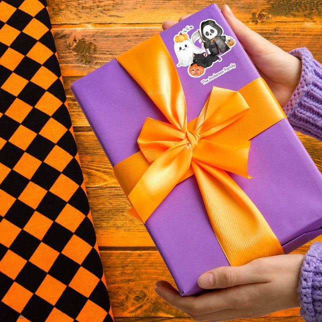 Ghost Pumpkin Grim Sensenmann Niedlich Black Cat H Aufkleber (Von Creator hochgeladen)