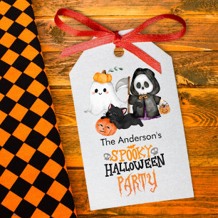 Ghost Pumpkin Grim Sensenmann Niedlich Black Cat H Geschenkanhänger