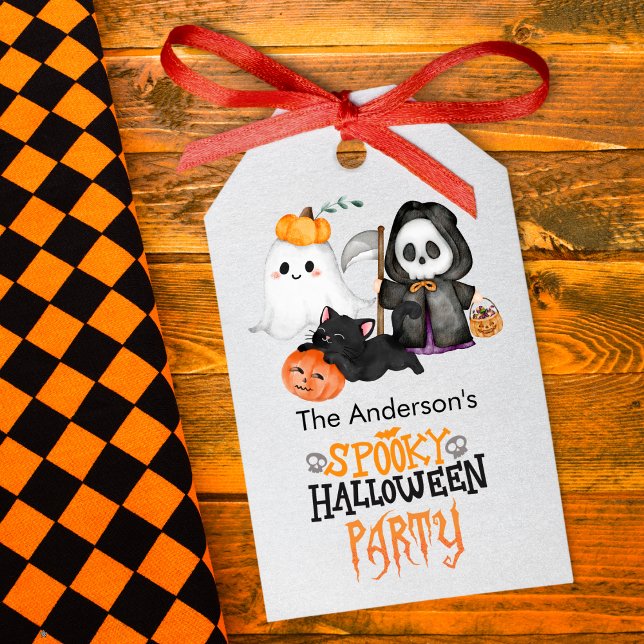 Ghost Pumpkin Grim Sensenmann Niedlich Black Cat H Geschenkanhänger (Von Creator hochgeladen)