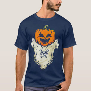 Ghost Pumpkin Lazy Halloween Kostüm Funny Jack O T-Shirt