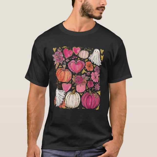 Ghost Pumpkin Spooky Season Halloween Trick oder T T-Shirt (Vorderseite)