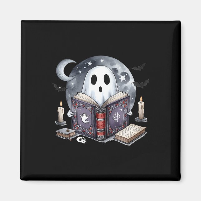 Ghost Reading Book Magnet (Vorne)