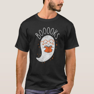 Ghost Reading Book Nerd Bibliothekar Buchwurm R T-Shirt
