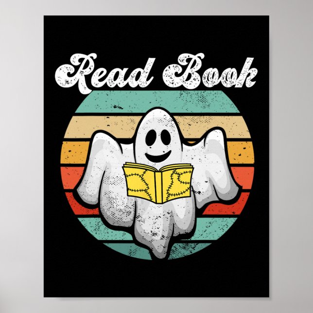 Ghost Reading Book Vintag Poster (Vorne)