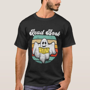 Ghost Reading Book Vintag T-Shirt