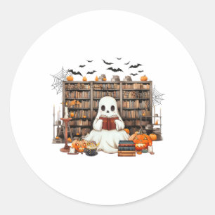 Ghost Reading Books Booker Halloween-Kosten für Le Runder Aufkleber