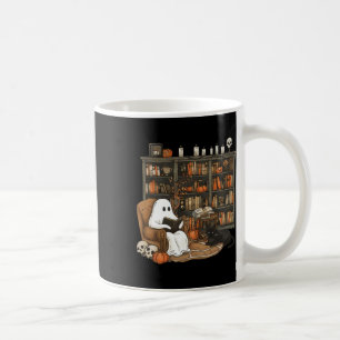 Ghost Reading Books Librarian Teacher Halloween Kaffeetasse