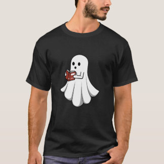 Ghost Reading Books Literate Student T-Shirt