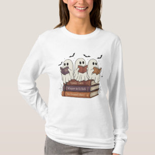 Ghost Reading Bookworm Gemütliches Langschläfchen T-Shirt
