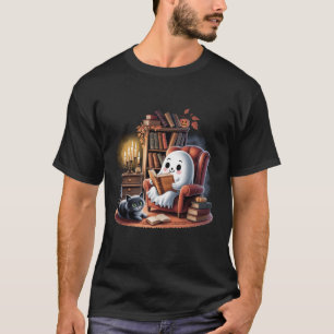 Ghost Reading Bücher gemütliche Bibliothek mit Bla T-Shirt