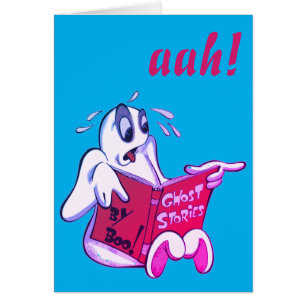 Ghost Reading Geist-Geschichten, Halloween-Karte
