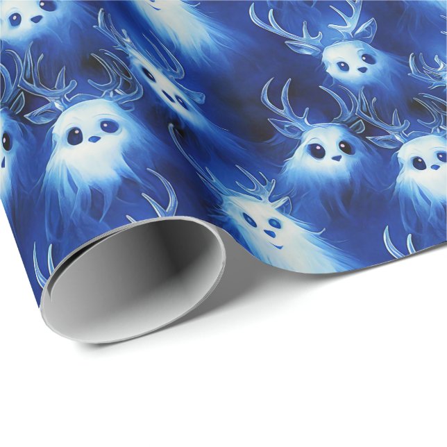 Ghost Reindeer - Ein wunderbares Gothmas-Wrapping  Geschenkpapier (Rolleneckpunkt)