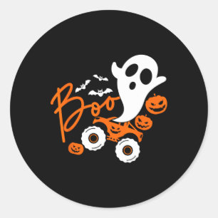 Ghost-Reiter-LKW Monster Halloween Kürbis Runder Aufkleber