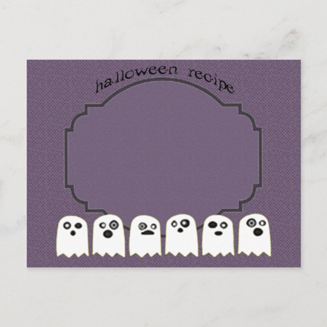 Ghost-Rezeptkarte Postkarte (Vorderseite)