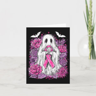 Ghost Ribbon Breast Cancer Awareness Halloween Flo Karte