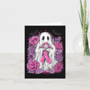 Ghost Ribbon Breast Cancer Awareness Halloween Flo Karte