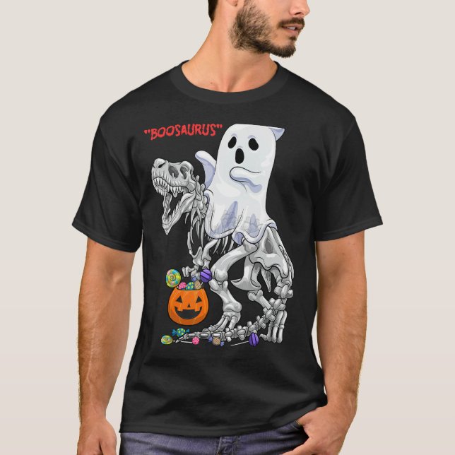 Ghost Riding Dinosaur Shirt - Skeleton T-Rex Skull (Vorderseite)