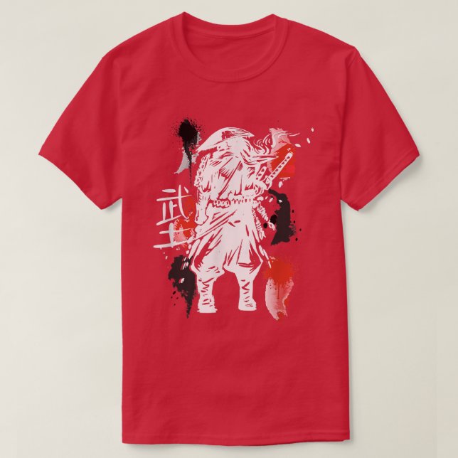 Ghost Samurai Kriegerweg des Bushido Samurai T-Shirt (Design vorne)