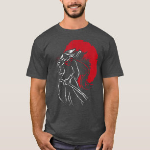 Ghost Samurai Maske Warrior Samurai Schwerter Bush T-Shirt