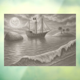 Ghost Ship – Haunting Nautical Pirate Fensteraufkleber