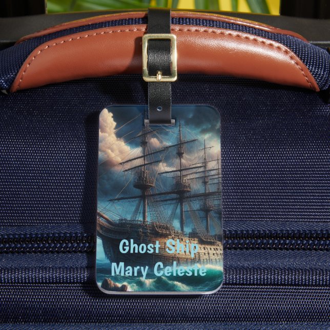 Ghost Ship Mary Celeste Haunting Maritime Mystery Gepäckanhänger (Vorderseite Insitu 2)