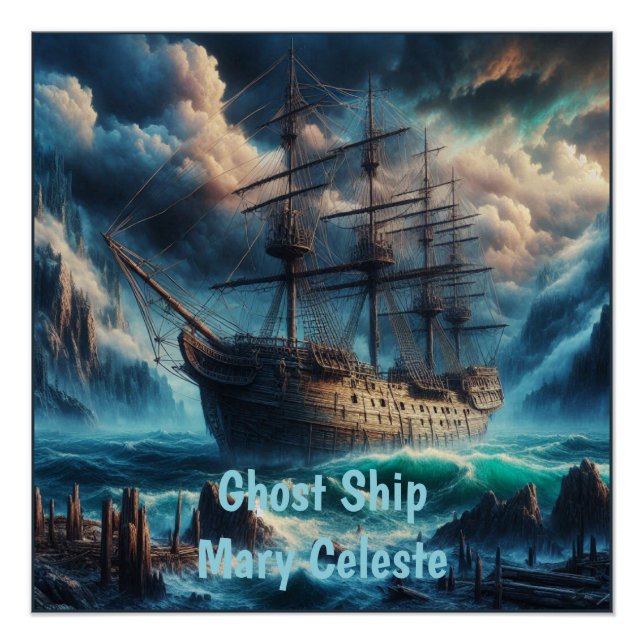 Ghost Ship Mary Celeste Haunting Maritime Mystery Poster (Vorderseite)