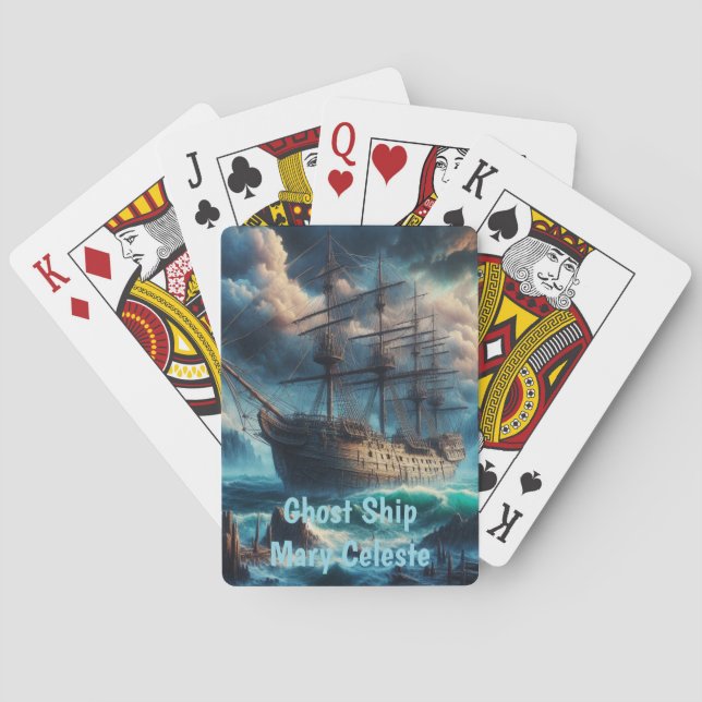 Ghost Ship Mary Celeste Haunting Maritime Mystery Spielkarten (Rückseite)