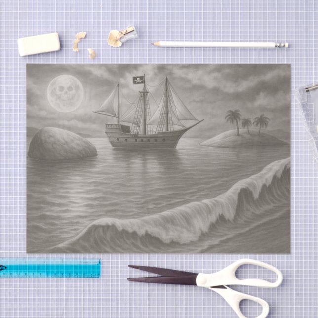 Ghost Ship – Nautical Pirate Seidenpapier (Handwerk)