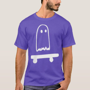 Ghost Skateboard Lazy Halloween Kostüm Funny Skate T-Shirt