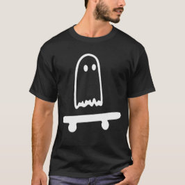 Ghost Skateboard Lazy Halloween Kostüm Funny T-Shirt