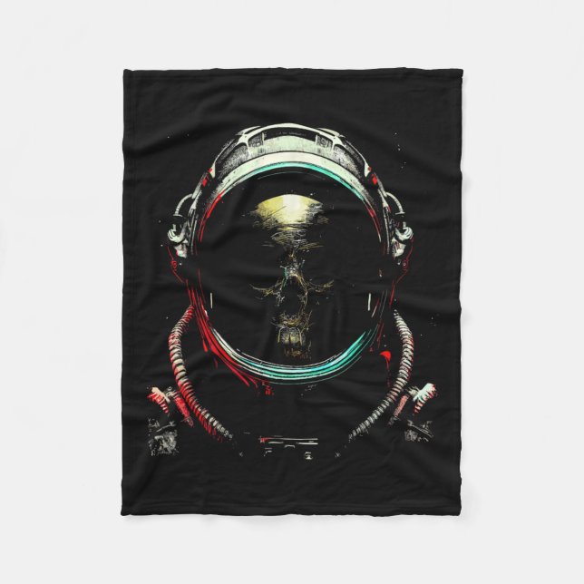 Ghost Skeleton - Spooky Skull Halloween-Kostüm Fleecedecke (Vorderseite)