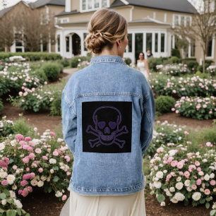 Ghost Skull Damen Denim Jeansjacke