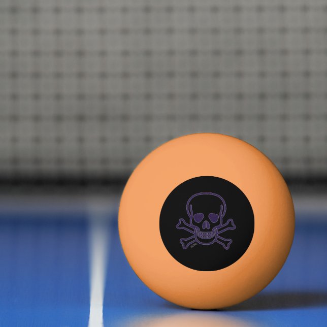 Ghost Skull orange 3 Sterne Tischtennisball (Netto)