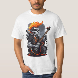 Ghost Skull Playing Gitarre T-Shirt